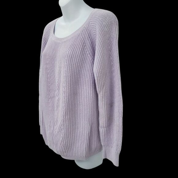 2/$20 Gap Purple Knitted Sweater Top Blouse Size: Large - Picture 3 of 9